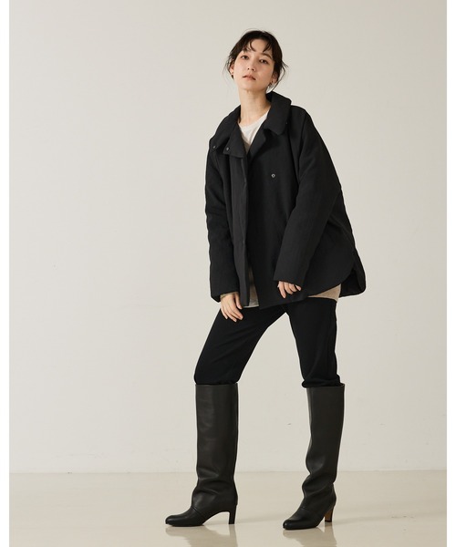 qualite（カリテ）の「最終在庫入荷！在庫あるのみ【冬のマストダウン】タスランポリミドルダウン//冬服/オフィスカジュアル/モンスターパーカー（ダウンジャケット/コート・レディース・ブラック/ベージュ・38/34）」の9枚目の写真