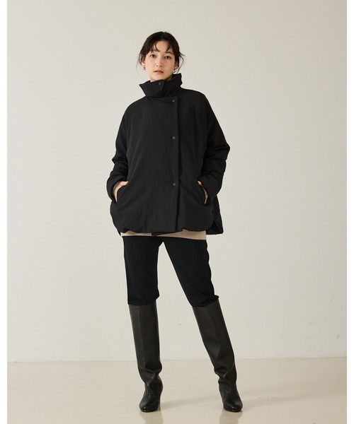 qualite（カリテ）の「最終在庫入荷！在庫あるのみ【冬のマストダウン】タスランポリミドルダウン//冬服/オフィスカジュアル/モンスターパーカー（ダウンジャケット/コート・レディース・ブラック/ベージュ・38/34）」の13枚目の写真