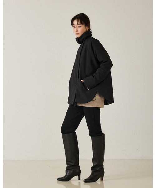 qualite（カリテ）の「最終在庫入荷！在庫あるのみ【冬のマストダウン】タスランポリミドルダウン//冬服/オフィスカジュアル/モンスターパーカー（ダウンジャケット/コート・レディース・ブラック/ベージュ・38/34）」の14枚目の写真