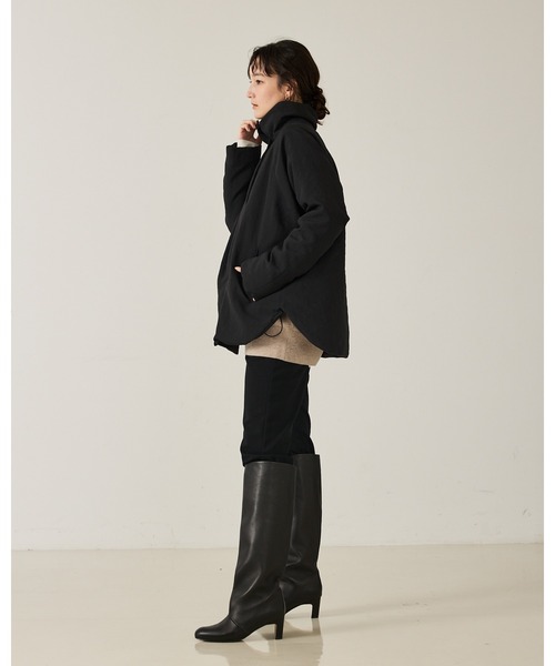 qualite（カリテ）の「最終在庫入荷！在庫あるのみ【冬のマストダウン】タスランポリミドルダウン//冬服/オフィスカジュアル/モンスターパーカー（ダウンジャケット/コート・レディース・ブラック/ベージュ・38/34）」の15枚目の写真