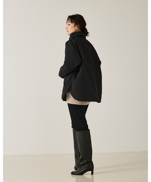 qualite（カリテ）の「最終在庫入荷！在庫あるのみ【冬のマストダウン】タスランポリミドルダウン//冬服/オフィスカジュアル/モンスターパーカー（ダウンジャケット/コート・レディース・ブラック/ベージュ・38/34）」の16枚目の写真