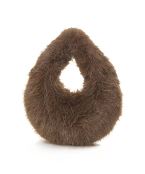 studio CLIP(スタディオクリップ)の「【daily CLIP】オーバルファーバッグ(ハンドバッグ・レディース・グレー/ブラウン・FREE)」の2枚目の写真