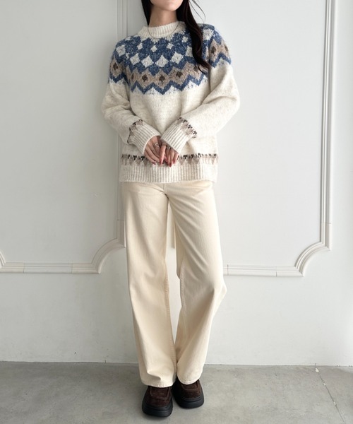 wears(ウェアーズ)の「ノルディック柄ニットプルオーバー(ニット/セーター・レディース・その他2/その他1/その他4/その他3・FREE)」の12枚目の写真