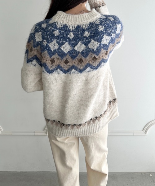 wears(ウェアーズ)の「ノルディック柄ニットプルオーバー(ニット/セーター・レディース・その他2/その他1/その他4/その他3・FREE)」の9枚目の写真