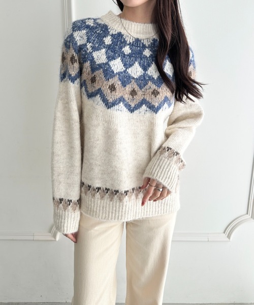 wears(ウェアーズ)の「ノルディック柄ニットプルオーバー(ニット/セーター・レディース・その他2/その他1/その他4/その他3・FREE)」の10枚目の写真