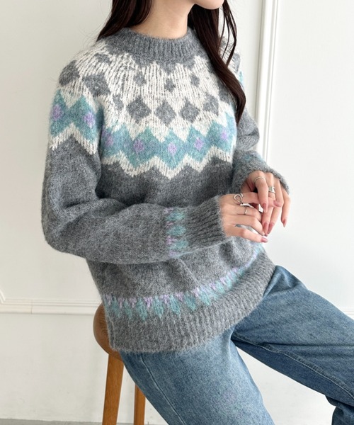 wears(ウェアーズ)の「ノルディック柄ニットプルオーバー(ニット/セーター・レディース・その他2/その他1/その他4/その他3・FREE)」の14枚目の写真
