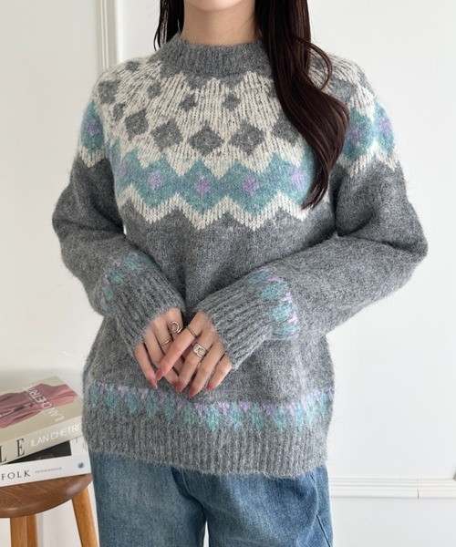 wears(ウェアーズ)の「ノルディック柄ニットプルオーバー(ニット/セーター・レディース・その他2/その他1/その他4/その他3・FREE)」の15枚目の写真