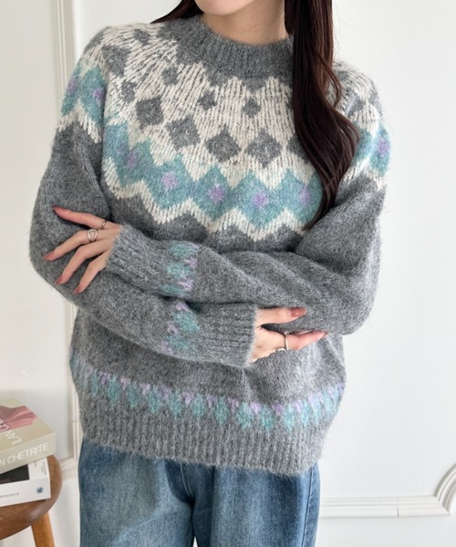wears(ウェアーズ)の「ノルディック柄ニットプルオーバー(ニット/セーター・レディース・その他2/その他1/その他4/その他3・FREE)」の16枚目の写真