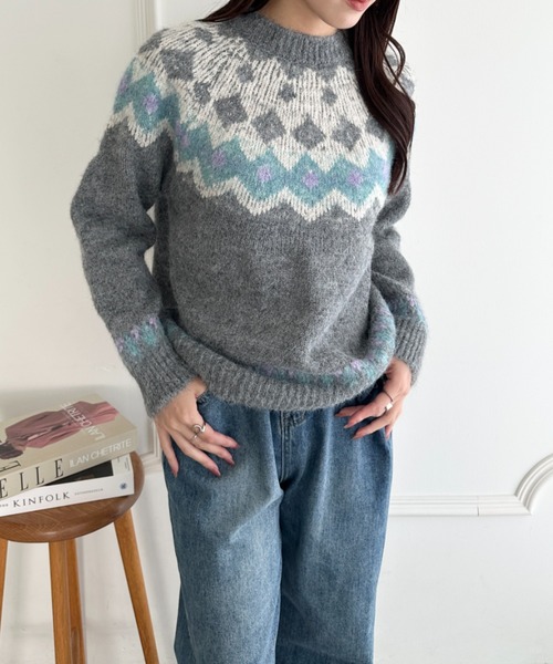wears(ウェアーズ)の「ノルディック柄ニットプルオーバー(ニット/セーター・レディース・その他2/その他1/その他4/その他3・FREE)」の17枚目の写真