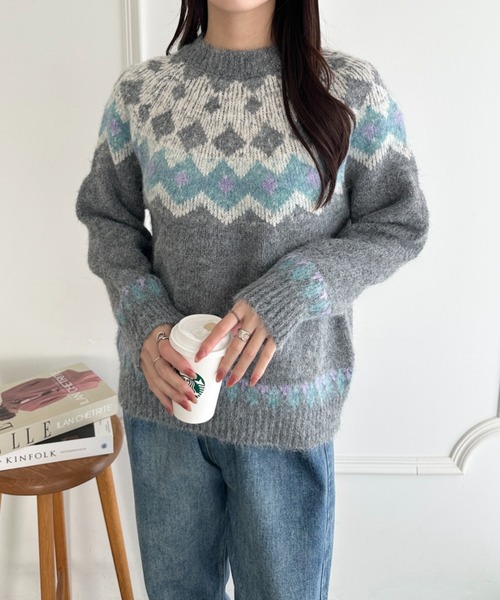 wears(ウェアーズ)の「ノルディック柄ニットプルオーバー(ニット/セーター・レディース・その他2/その他1/その他4/その他3・FREE)」の18枚目の写真