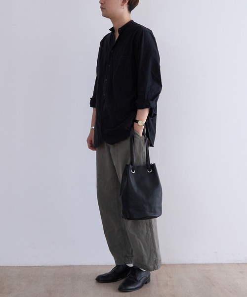 BICASH（ビカーシ）の「BICASH レザーミニ巾着バッグ(B847)（ショルダーバッグ・メンズ・ブラウン/ダークブラウン/ブラック/シルバー・FREE）」の12枚目の写真