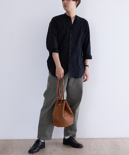 BICASH（ビカーシ）の「BICASH レザーミニ巾着バッグ(B847)（ショルダーバッグ・メンズ・ブラウン/ダークブラウン/ブラック/シルバー・FREE）」の8枚目の写真