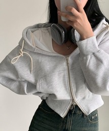 lilful（リルフル）の「配色 ダブルジップ ビッグパーカー（パーカー・レディース）」