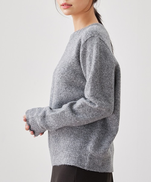 Lace Ladies（レースレディース）の「ウール混 クルーネック ベーシック ニット プルオーバー（ニット/セーター・レディース・アイボリー/グレー/ブラウン・FREE）」の13枚目の写真