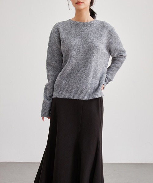 Lace Ladies（レースレディース）の「ウール混 クルーネック ベーシック ニット プルオーバー（ニット/セーター・レディース・アイボリー/グレー/ブラウン・FREE）」の14枚目の写真