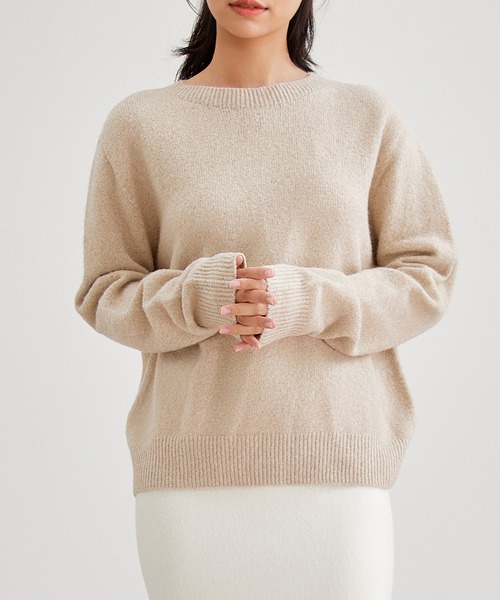 Lace Ladies（レースレディース）の「ウール混 クルーネック ベーシック ニット プルオーバー（ニット/セーター・レディース・アイボリー/グレー/ブラウン・FREE）」の17枚目の写真