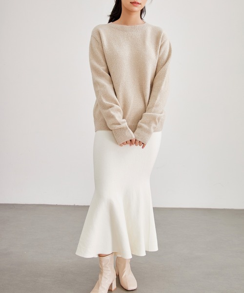 Lace Ladies（レースレディース）の「ウール混 クルーネック ベーシック ニット プルオーバー（ニット/セーター・レディース・アイボリー/グレー/ブラウン・FREE）」の19枚目の写真