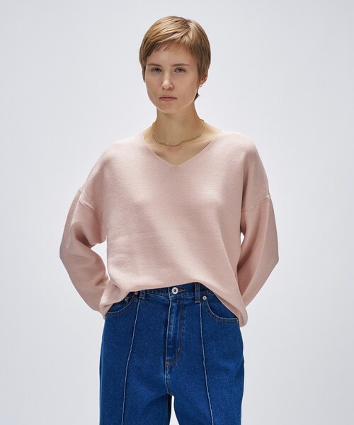 cloenc（クロエンス）の「【手洗い可】Vネックラメガターニット（ニット/セーター・レディース・ブラック系3/ブラウン系その他4/ライトグレー系3/ベージュ系3/ベージュ系その他7/ピンク系4・02/00）」の10枚目の写真