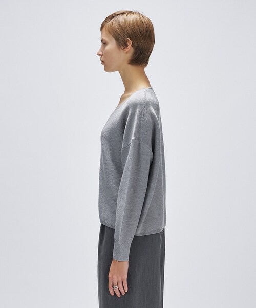 cloenc（クロエンス）の「【手洗い可】Vネックラメガターニット（ニット/セーター・レディース・ブラック系3/ブラウン系その他4/ライトグレー系3/ベージュ系3/ベージュ系その他7/ピンク系4・02/00）」の19枚目の写真