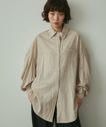 natural stripe over shirt / ナチュラルストライプオーバーシャツ