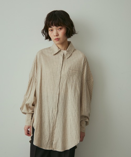 full/fill.（フルフィル）の「natural stripe over shirt / ナチュラル