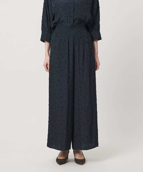 UNITED ARROWS(ユナイテッドアローズ)の「ドットカットジャガード イージー ワイド パンツ ‐ウォッシャブル‐(その他パンツ・レディース・ブラック/ネイビー・38/36)」の7枚目の写真