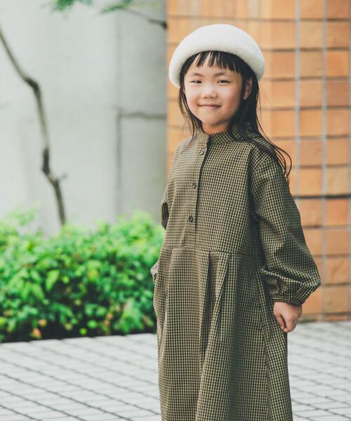 URBAN RESEARCH DOORS（アーバンリサーチドアーズ）の「『親子リンク』『UR TECH』チェック柄ワンピース(KIDS)（ワンピース・キッズ・ブラウン系その他/ブルー系その他・120/105/135）」の3枚目の写真