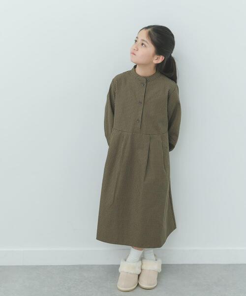 URBAN RESEARCH DOORS（アーバンリサーチドアーズ）の「『親子リンク』『UR TECH』チェック柄ワンピース(KIDS)（ワンピース・キッズ・ブラウン系その他/ブルー系その他・120/105/135）」の13枚目の写真