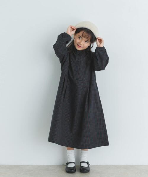 URBAN RESEARCH DOORS（アーバンリサーチドアーズ）の「『親子リンク』『UR TECH』チェック柄ワンピース(KIDS)（ワンピース・キッズ・ブラウン系その他/ブルー系その他・120/105/135）」の12枚目の写真