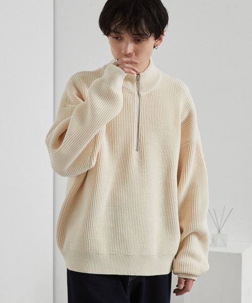 パーリーゲイツPGGサーモニットカルゼハーフジッパーnayami.DENサイズ5 ツイル裏毛スウェットハーフジップアップ | PEARLY GATES（パーリー