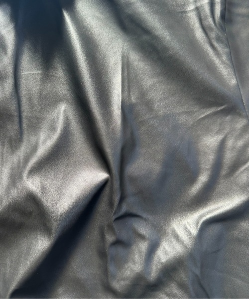 VIBGYOR（ヴィブジョー）の「PU オーバーサイズシャツジャケット/韓国ファッション アウター 秋冬 (CZ)（その他アウター・レディース・ブラック/ブラウン・L/M）」の14枚目の写真