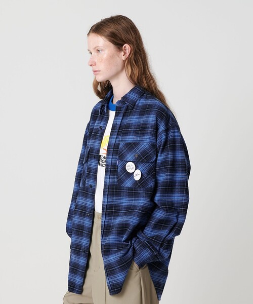 セール】＜NICE WEATHER＞ネル チェック シャツ（シャツ/ブラウス