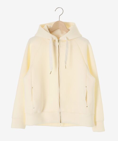 le.coeur blanc（ルクールブラン）の「エアリーダンボールパーカー（パーカー・レディース・チャコールグレー/アイボリー・38）」の3枚目の写真