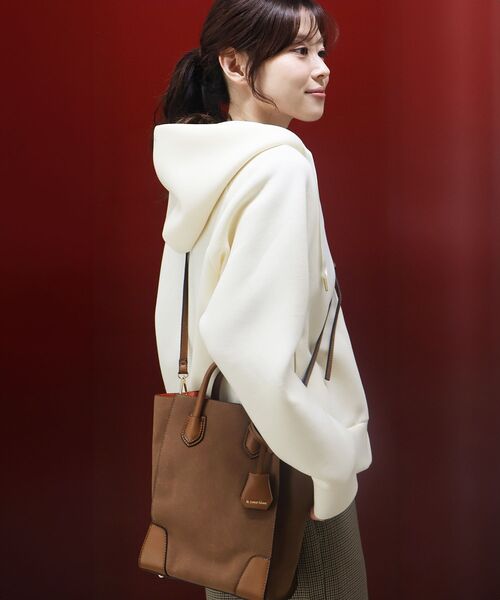 le.coeur blanc（ルクールブラン）の「エアリーダンボールパーカー（パーカー・レディース・チャコールグレー/アイボリー・38）」の8枚目の写真