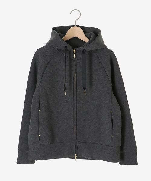 le.coeur blanc（ルクールブラン）の「エアリーダンボールパーカー（パーカー・レディース・チャコールグレー/アイボリー・38）」の15枚目の写真