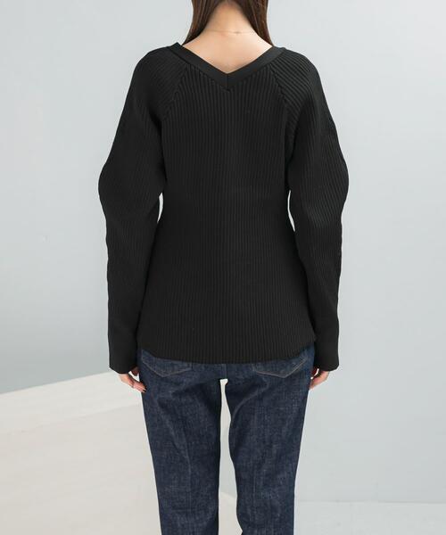 URBAN RESEARCH ROSSO WOMEN(アーバンリサーチ ロッソ)の「ELENDEEK SILHOUETTE ENSEMBLE KT(カーディガン/ボレロ・レディース・ブラック/ラベンダー・FREE)」の7枚目の写真