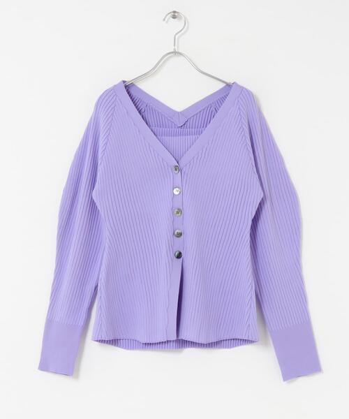 URBAN RESEARCH ROSSO WOMEN(アーバンリサーチ ロッソ)の「ELENDEEK SILHOUETTE ENSEMBLE KT(カーディガン/ボレロ・レディース・ブラック/ラベンダー・FREE)」の17枚目の写真