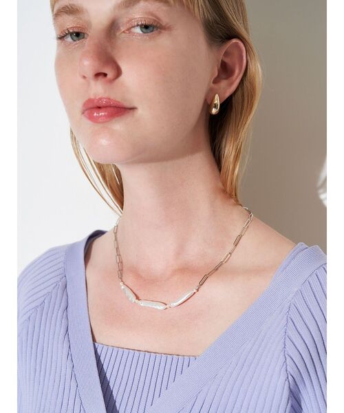 ELENDEEK(エレンディーク)の「スティックパールネックレス(ネックレス・レディース・ゴールド/シルバー・FREE)」の1枚目の写真