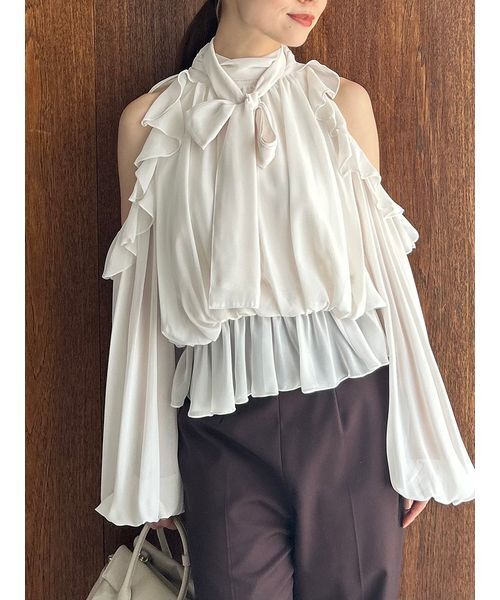 セール】シフォンボリュームブラウス(シャツ/ブラウス)|SNIDEL セール】シフォンボリュームブラウス(シャツ/ブラウス)|SNIDEL