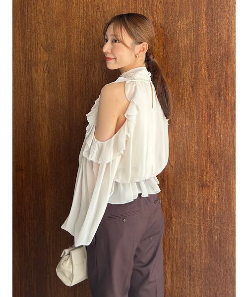 セール】シフォンボリュームブラウス（シャツ/ブラウス）｜SNIDEL