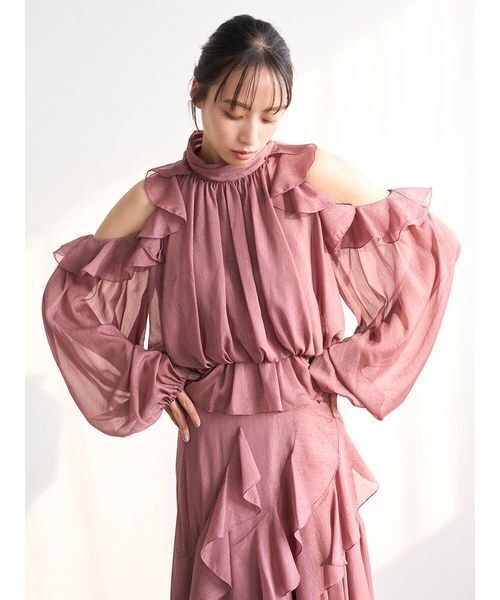 SNIDEL（スナイデル）の「シフォンボリュームブラウス（シャツ