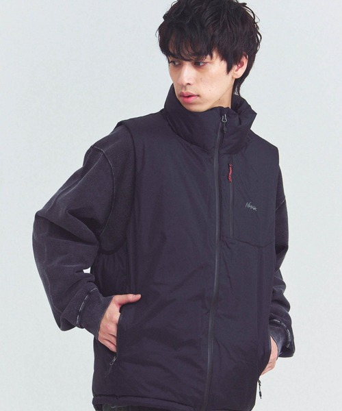 NANGA(ナンガ)の「NANGA-オーロラテックス スタンドカラー ダウンベスト(ダウンベスト・メンズ・グレー/ブラック・M/L/XL)」の17枚目の写真