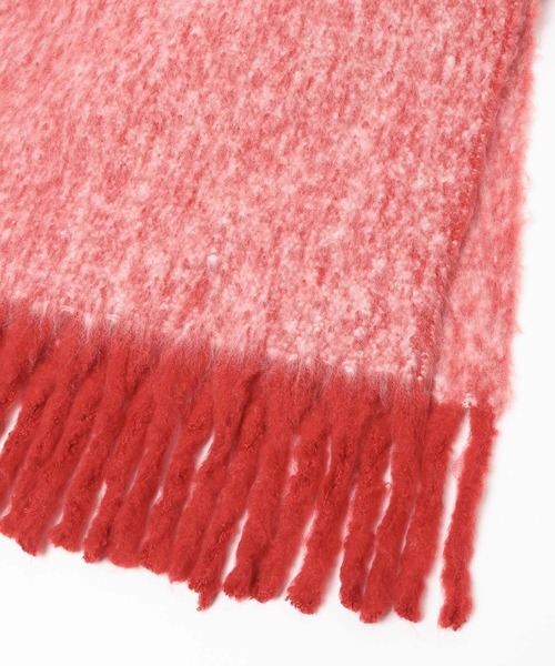 BAYFLOW（ベイフロー）の「静電気軽減メランジ（マフラー・レディース・レッド/ブルー・FREE）」の8枚目の写真