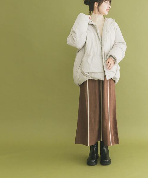 ITEMS URBANRESEARCH（アイテムズ アーバンリサーチ）の「GREENDOWNコクーンフードジャケット（ダウンジャケット/コート・レディース・ホワイト系その他/ブラック・FREE）」の8枚目の写真