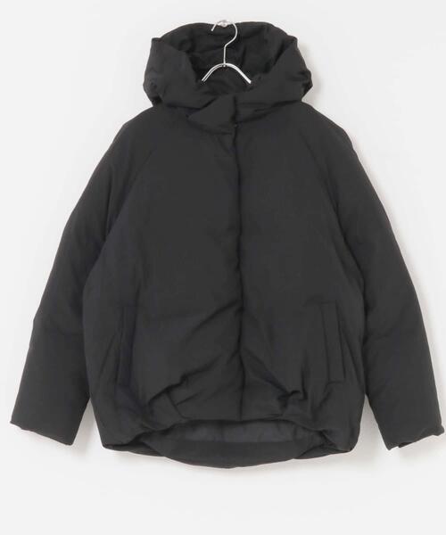 ITEMS URBANRESEARCH（アイテムズ アーバンリサーチ）の「GREENDOWNコクーンフードジャケット（ダウンジャケット/コート・レディース・ホワイト系その他/ブラック・FREE）」の18枚目の写真