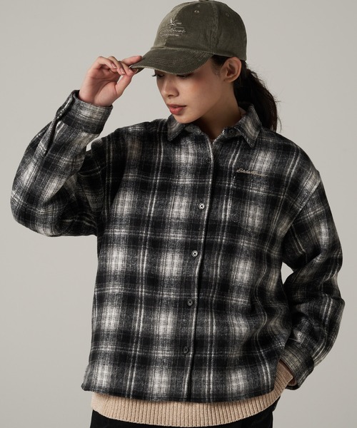 Eddie Bauer（エディーバウアー）の「バラード フランネル 長袖シャツ（シャツ/ブラウス・レディース・ブラック系/ベージュ系/ワイン系・S/M/L/XL）」の2枚目の写真
