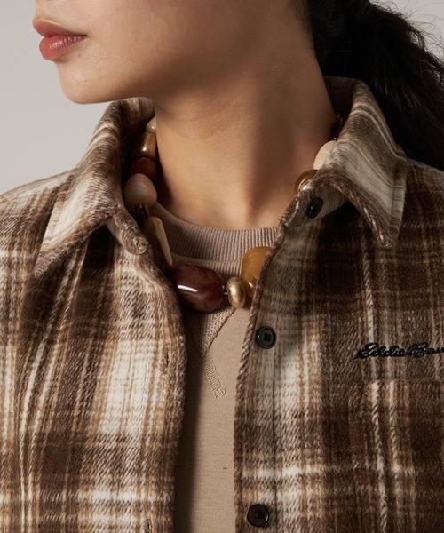 Eddie Bauer（エディーバウアー）の「バラード フランネル 長袖シャツ（シャツ/ブラウス・レディース・ブラック系/ベージュ系/ワイン系・S/M/L/XL）」の12枚目の写真