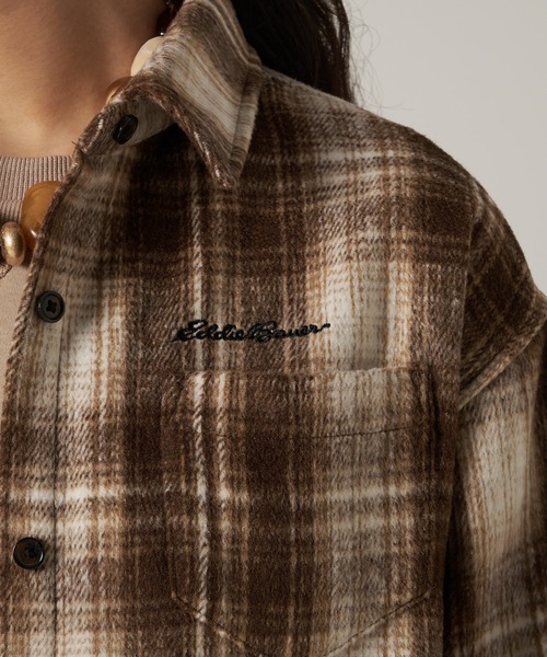 Eddie Bauer（エディーバウアー）の「バラード フランネル 長袖シャツ（シャツ/ブラウス・レディース・ブラック系/ベージュ系/ワイン系・S/M/L/XL）」の13枚目の写真