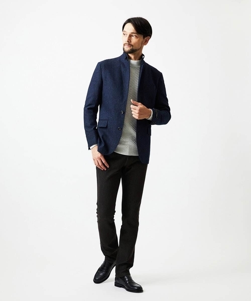 MICHEL KLEIN HOMME (ミッシェルクランオム)の「ウールコンバーチブルジャケット(テーラードジャケット・メンズ・ブラック/ネイビー・MEDIUM/LARGE/X-LARGE)」の3枚目の写真