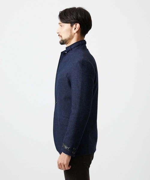MICHEL KLEIN HOMME (ミッシェルクランオム)の「ウールコンバーチブルジャケット(テーラードジャケット・メンズ・ブラック/ネイビー・MEDIUM/LARGE/X-LARGE)」の5枚目の写真
